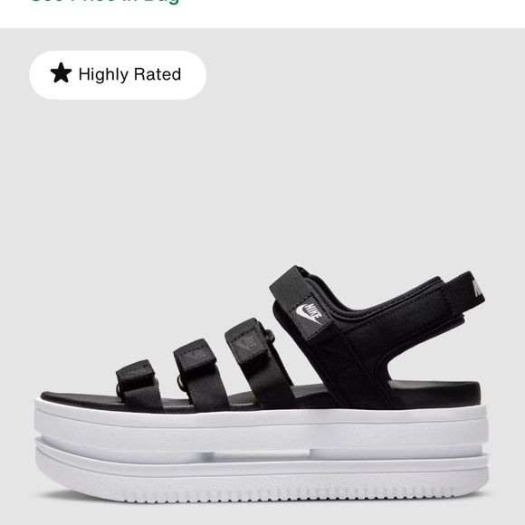 Nike Shoes - Nike Icon Women's Black Platform Sandals| Baddie | Sporty